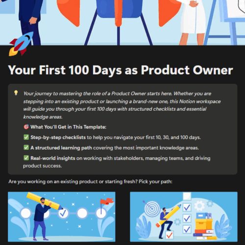 Product Owner 100-Day Workbook (Notion)